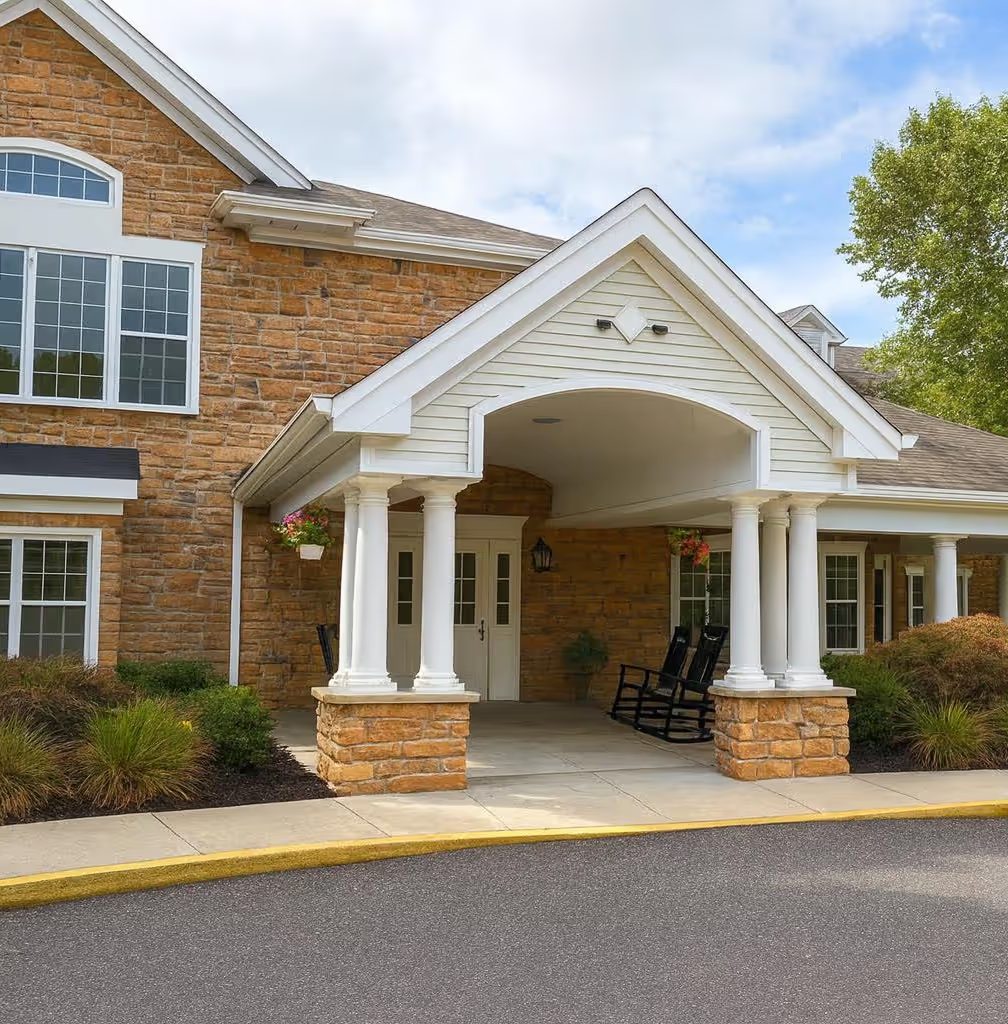 The front entrance of Spring Home at Galloway